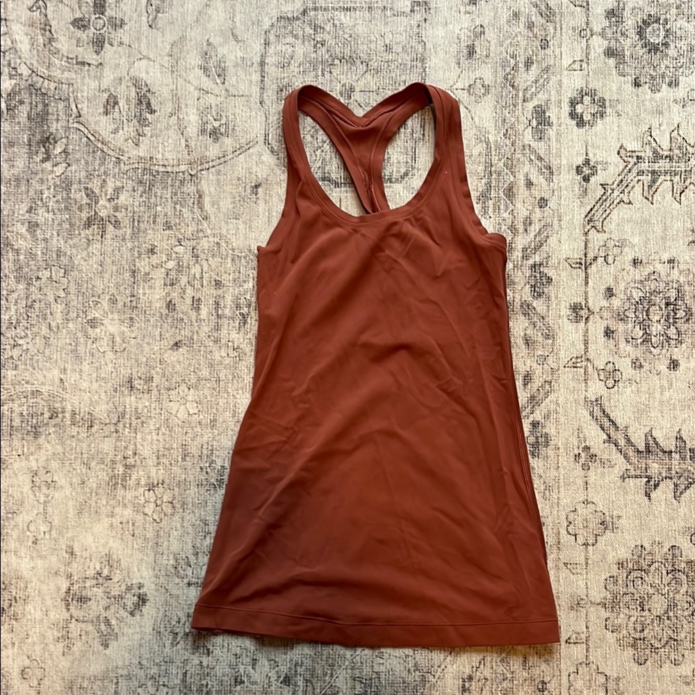 Orange/rust colored Lululemon Tank Top